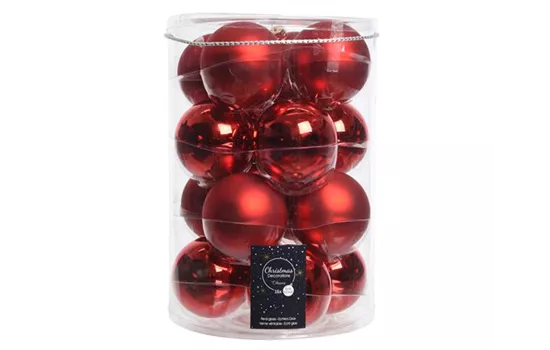 Mini Christbaumkugeln weihnachtsrot / hellrot Ø 3,5 mm  Mini Christbaumkugeln weihnachtsrot / hellrot Ø 3,5 mm