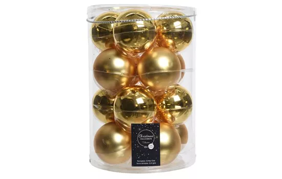 Christbaumkugeln Gold Glanz & Matt
