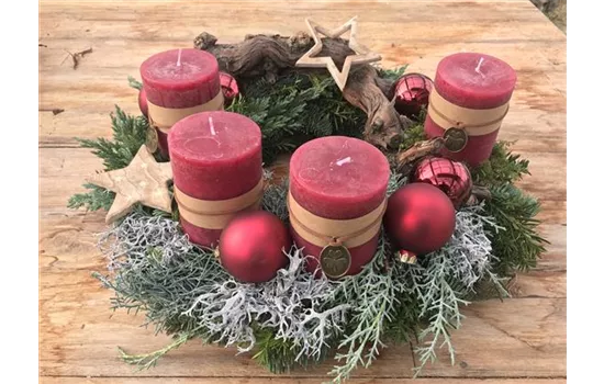 Adventskranz „Sternenzauber“ Ø 40 cm – aus echten Tannen- & Naturzweigen Adventskranz „Sternenzauber“ Ø 40 cm – aus echten Tannen- & Naturzweigen