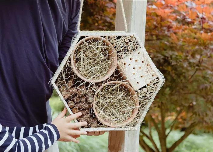 Ein Insektenhotel im Garten - Urlaub für kleine Nützlinge.