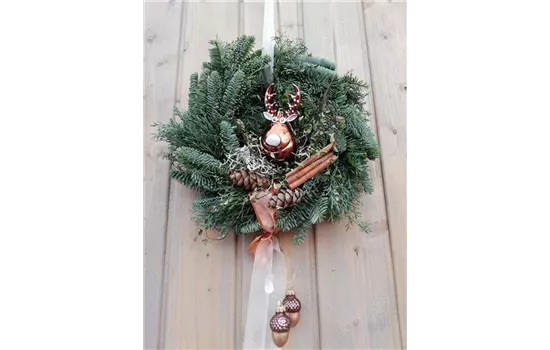 Winterlicher Türkranz oder Wandkranz "Rudolph" Winterlicher Türkranz oder Wandkranz "Rudolph"