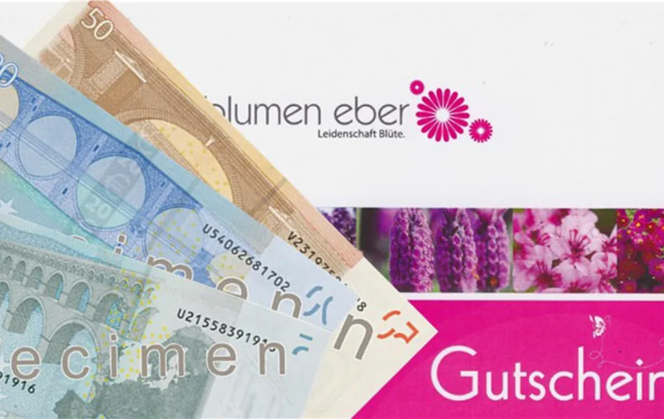 Einkaufsgutschein Blumen Eber