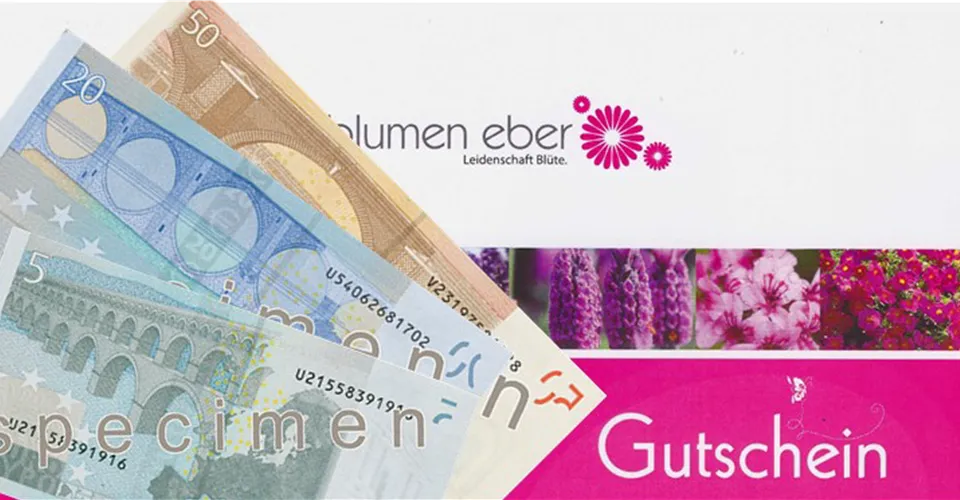 Einkaufsgutschein Blumen Eber Einkaufsgutschein von Blumen Eber