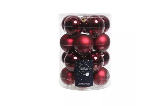 Christbaumkugeln Ochsenblut / dunkelrot Ø 6cm  Christbaumkugeln Ochsenblut / dunkelrot Ø 6cm