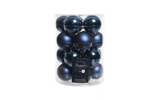 Christbaumkugeln Nachtblau / dunkelblau Ø 6cm  Christbaumkugeln Nachtblau / dunkelblau Ø 6cm
