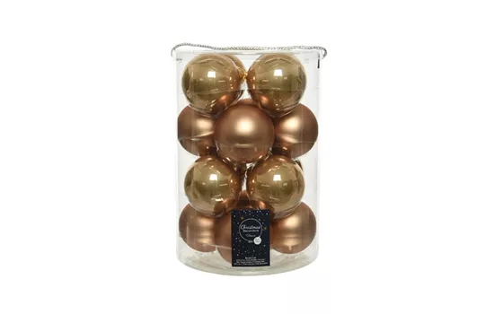 Christbaumkugeln Kamelbraun matt & glänzend Christbaumkugeln Kamelbraun matt & glänzend