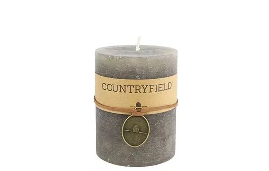 COUNTRYFIELD Stumpenkerze Tonnie grau