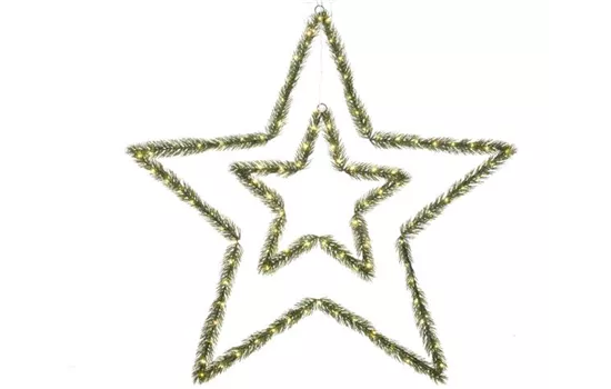 Lumineo, Micro LED Rahmenbeleuchtung Stern-Form 2er Set Lumineo, Micro LED Rahmenbeleuchtung Stern-Form 2er Set