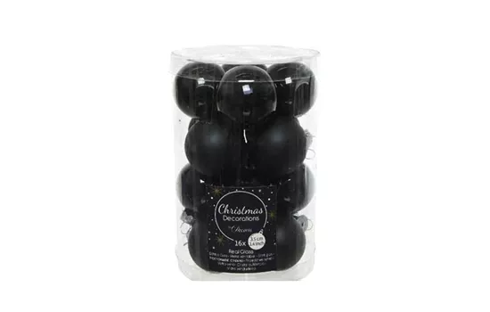 Mini Christbaumkugeln Schwarz Ø 3,5 mm  Mini Christbaumkugeln Schwarz Ø 3,5 mm