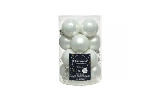 Christbaumkugeln winterweiß Glanz & Matt Christbaumkugeln winterweiß Glanz & Matt