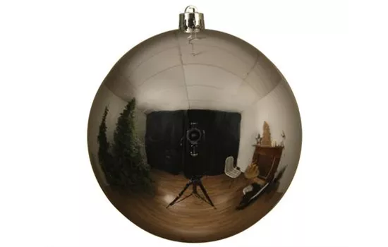 Kugel XXL, Silber glänzend, bruchfest