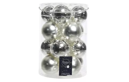 Christbaumkugeln Silber Ø 8 cm