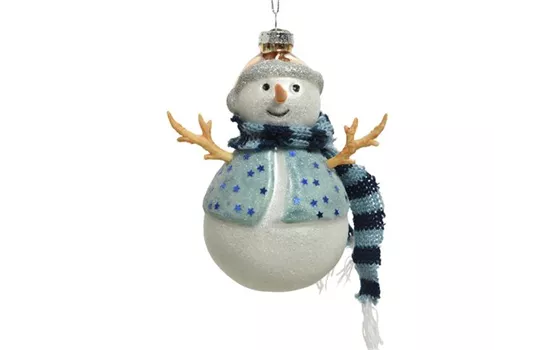 Weihnachtskugel 'Schneemann mit Schaal' Weihnachtskugel 'Schneemann mit Schaal'
