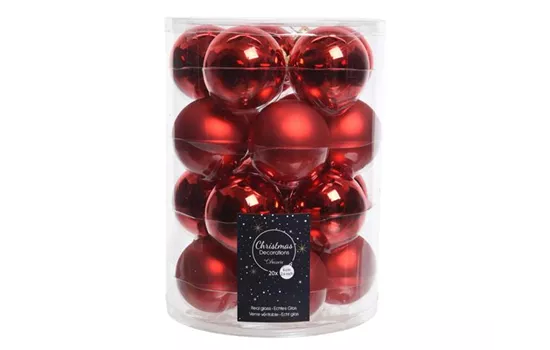 Christbaumkugeln weihnachtsrot Ø 6cm  Christbaumkugeln weihnachtsrot Ø 6cm