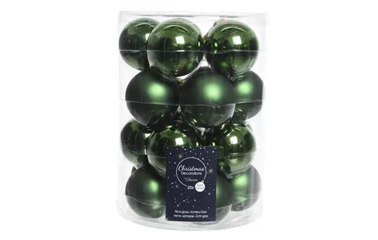 Christbaumkugeln Piniengrün / Dunkelgrün Ø 6cm