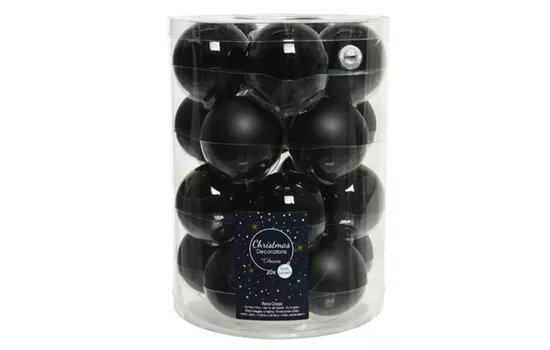 Christbaumkugeln schwarz Ø 6cm Set  Christbaumkugeln schwarz Ø 6cm Set