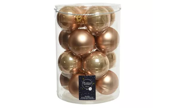 Christbaumkugeln Bernstein - butterscotch - Glanz & Matt