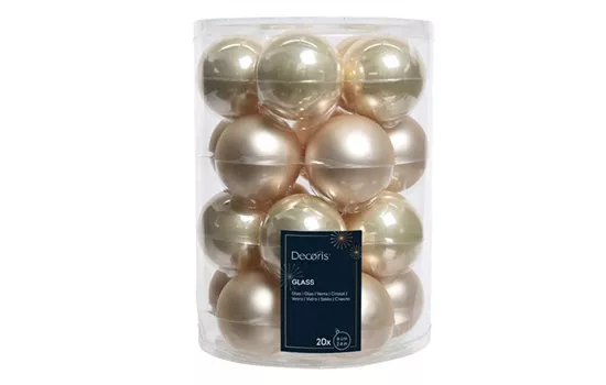 Christbaumkugeln Perle / Champagner Ø 6cm  Christbaumkugeln Perle / Champagner Ø 6cm