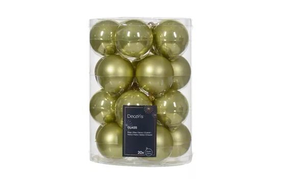 Christbaumkugeln Pistazie Glanz & Matt Christbaumkugeln Pistazie Glanz & Matt