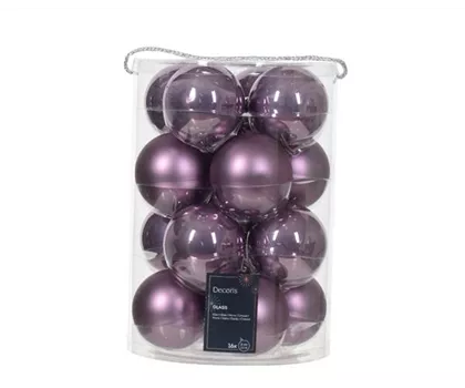 Christbaumkugeln Kristall lila glänzend & matt