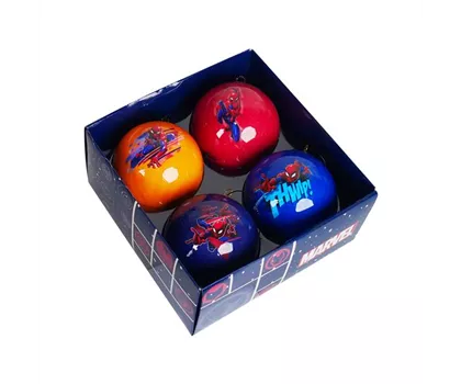 Spiderman Weihnachtskugeln blau, rot, gelb