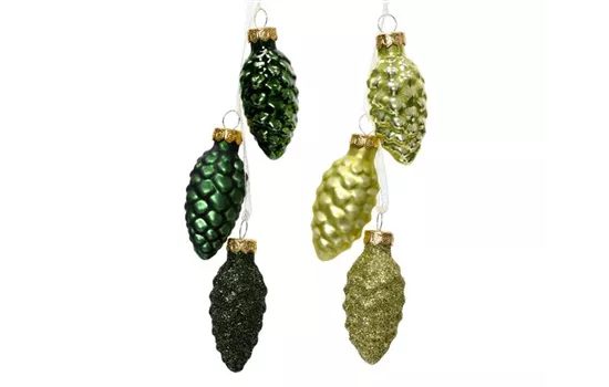 Christbaumkugeln Zapfen Grün Christbaumkugeln Zapfen Grün