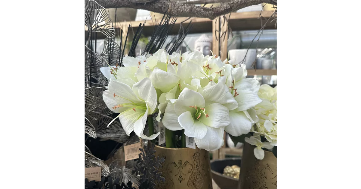 knstliche Amaryllis,creme wei,