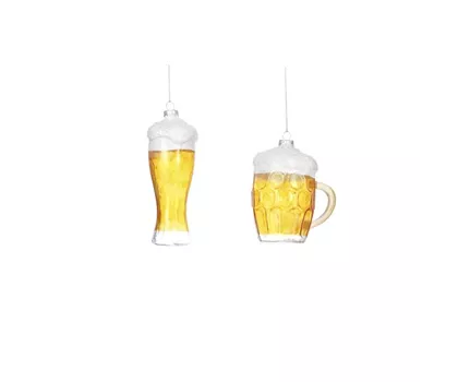 Christbaumkugel Bierglas und Bierkrug – Weizenglas, Bierkrug oder 2er-Set