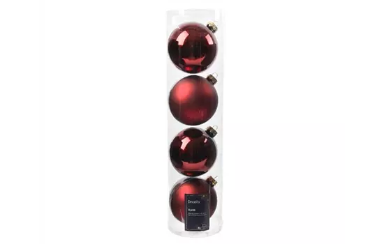 Christbaumkugeln Ochsenblut Dunkelrot matt und glänzend