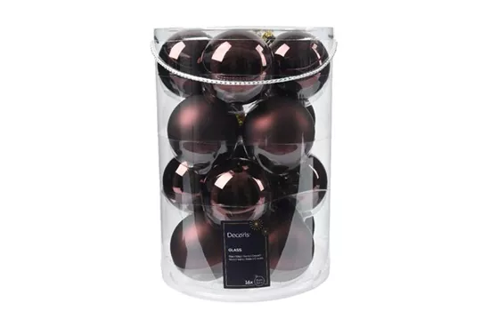 Christbaumkugeln Trüffelschwarz - Glanz & Matt