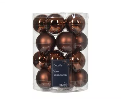 Christbaumkugeln espressobraun / espresso Ø 6cm  Christbaumkugeln espressobraun / espresso Ø 6cm