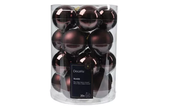 Christbaumkugeln Trüffelschwarz Glanz & Matt