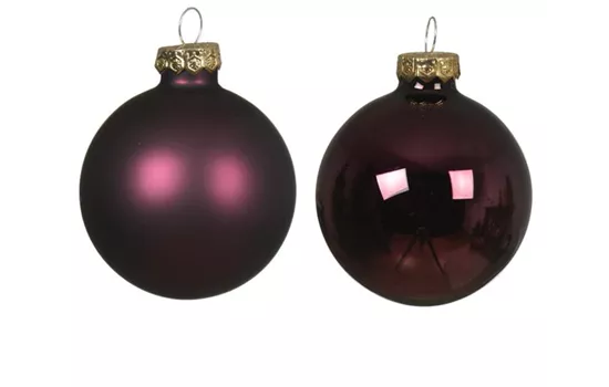 Christbaumkugeln Dunkel Mauve Glanz & Matt Christbaumkugeln Dunkel Mauve Glanz & Matt