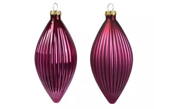 Christbaumkugeln 3er Set Oliven-Zapfen Granatapfel Beere aus echten Glas