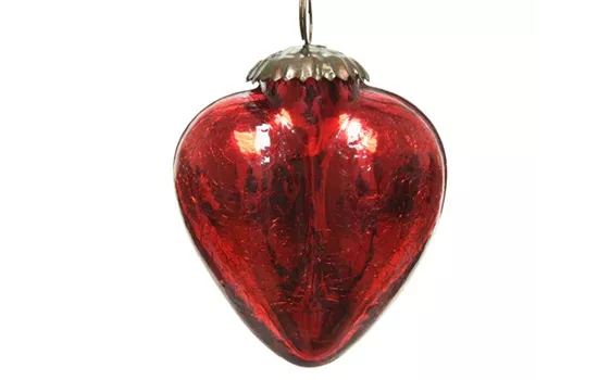 Weihnachtskugel 'romantisches Herz'