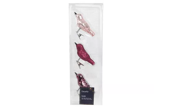 Christbaumkugeln Vogel Klipps 3er Set Christbaumkugeln Vogel Klipps 3er Set