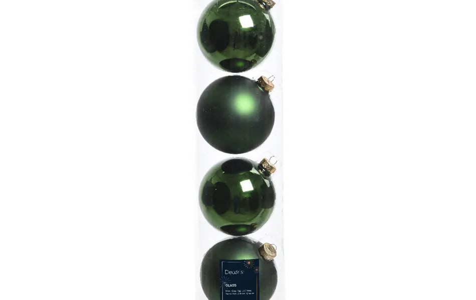 Christbaumkugeln „Piniengrün Matt“ Ø 10 cm – 4er-Set 