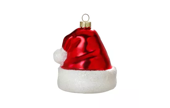 Weihnachtskugel 'Santas Mütze'