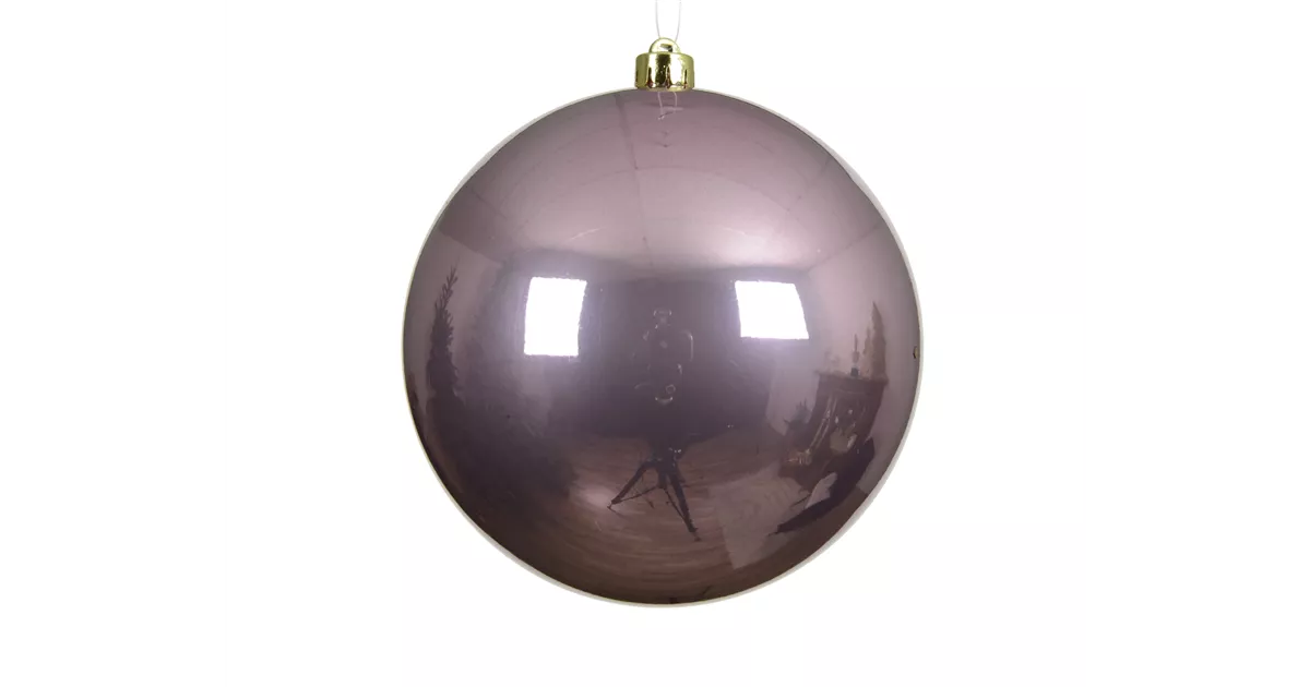 XXL Weihnachtskugel bruchfest Altpink / Altrosa Glänzend – verschiedenen Durchmesser